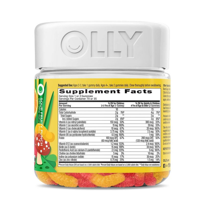 slide 3 of 6, OLLY Kids Multivitamin Gummy Worms - 70ct, 70 ct