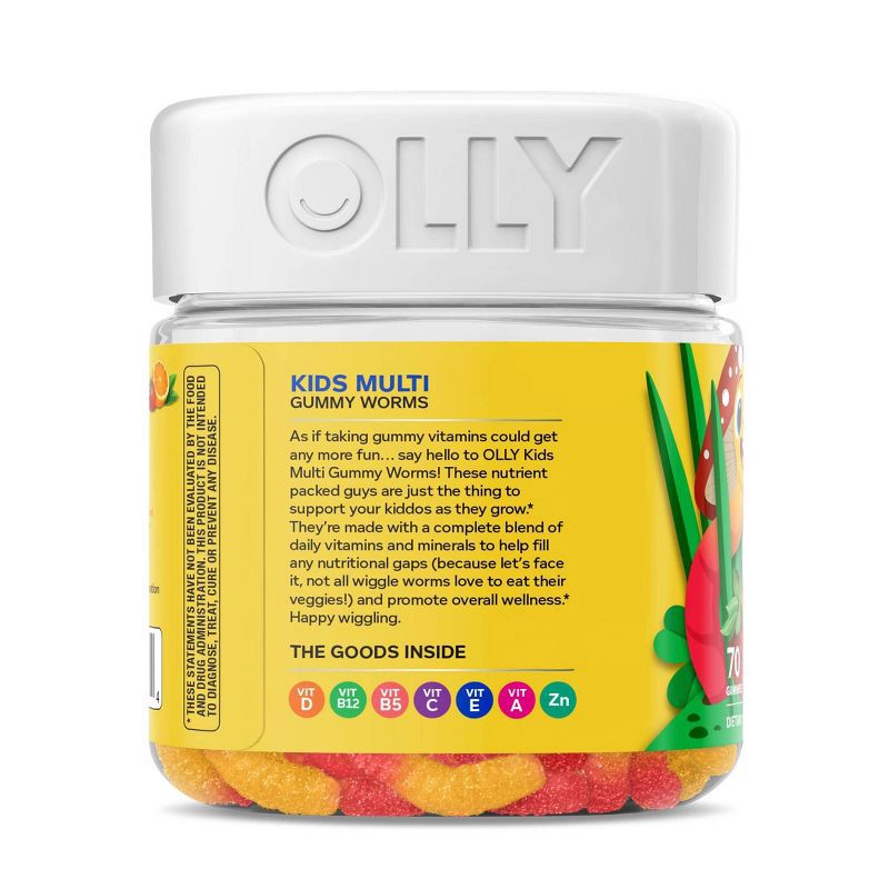 slide 5 of 6, OLLY Kids Multivitamin Gummy Worms - 70ct, 70 ct