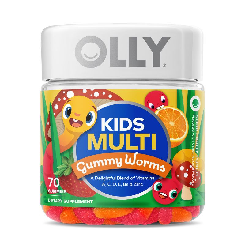 slide 1 of 9, OLLY Kids' Multivitamin Gummy Worms - 70ct, 70 ct