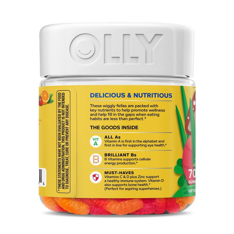 slide 8 of 9, OLLY Kids' Multivitamin Gummy Worms - 70ct, 70 ct
