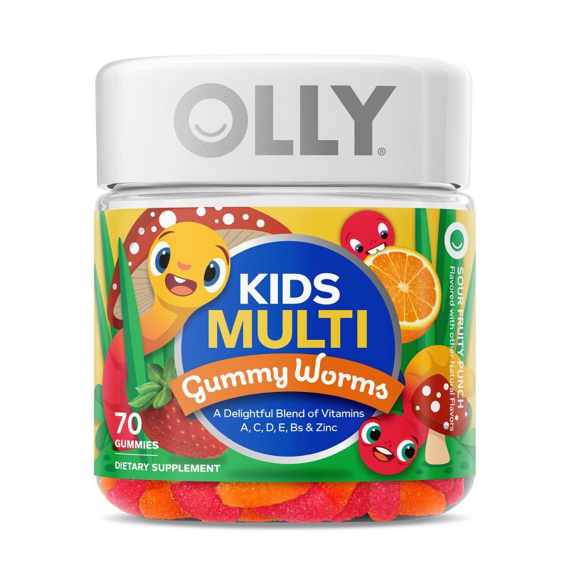 slide 1 of 9, OLLY Kids' Multivitamin Gummy Worms - 70ct, 70 ct