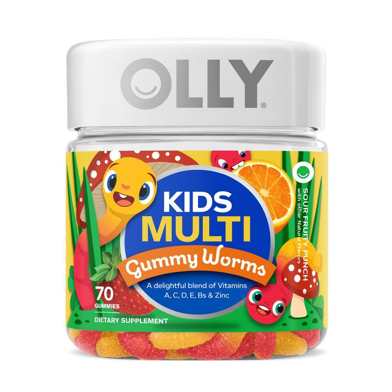 slide 1 of 9, OLLY Kids' Multivitamin Gummy Worms - 70ct, 70 ct