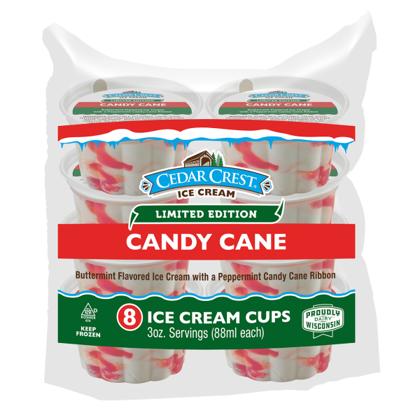 Cedar Crest Candy Cane Ice Cream 8 ct | shipt