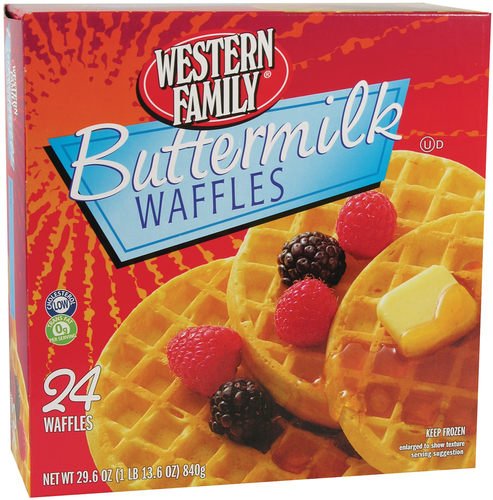 slide 1 of 1, Western Family Buttermilk Waffl0, 29.6 oz