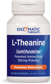 slide 1 of 1, Enzymatic Therapy L-Theanine Suntheanine, 180 Vcapsules, 100 mg