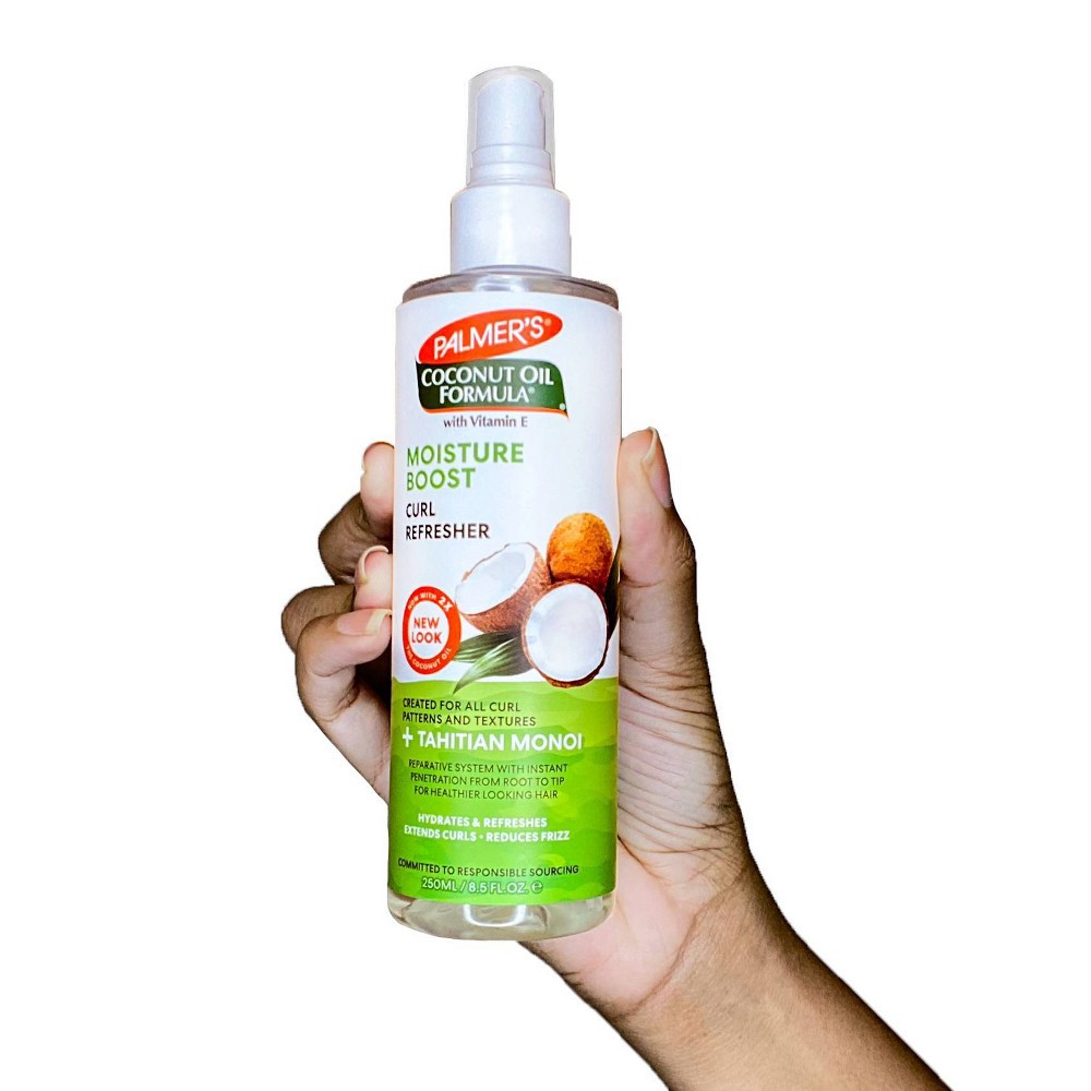 slide 4 of 7, Palmers Palmer's Coconut Oil Formula Moisture Boost Curl Refresher Spray, 8.5 fl oz