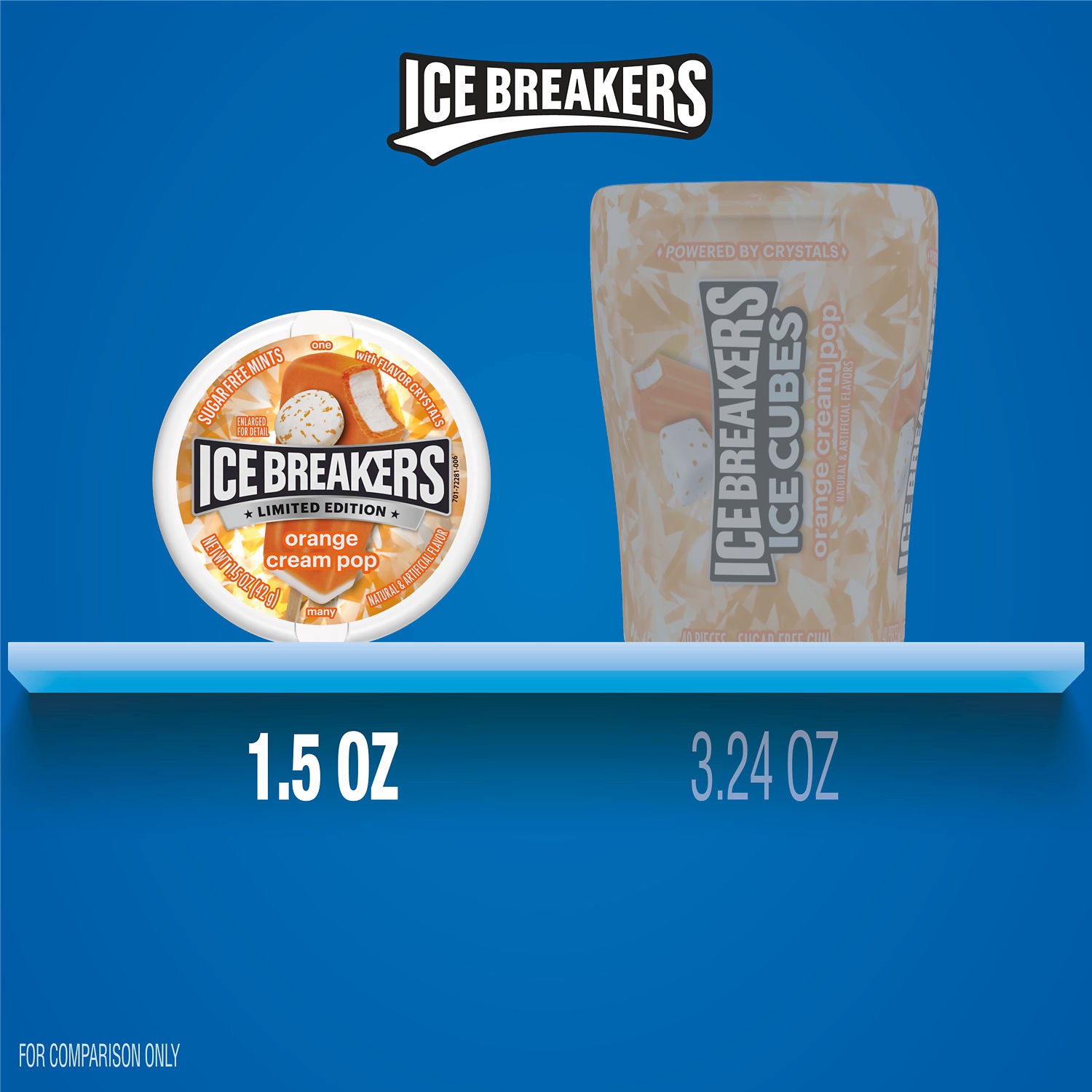 slide 2 of 8, Ice Breakers Orange Cream Pop Sugar Free Mints Tin, 1.5 oz, 1.5 oz