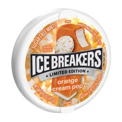 Ice Breakers Orange Cream Pop Sugar Free Mints Tin, 1.5 oz
