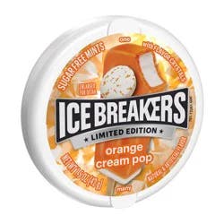 Ice Breakers Orange Cream Pop Sugar Free Mints Tin, 1.5 oz