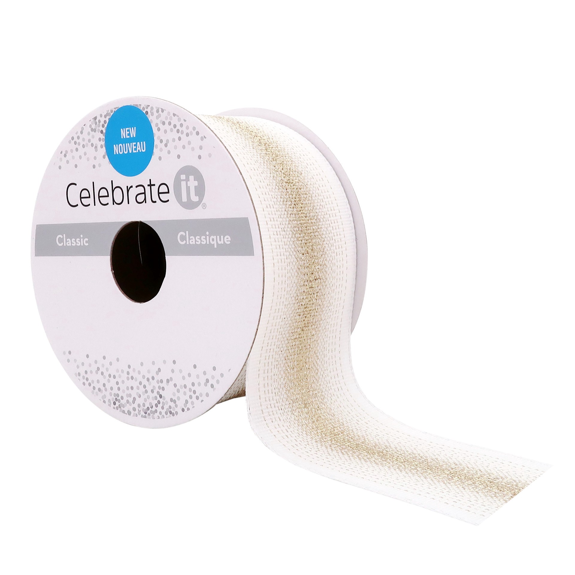 slide 3 of 4, 1.5" X 3yd. Metallic Wired Ombre Ribbon By Celebrate It, 1.5 in x 3 yd