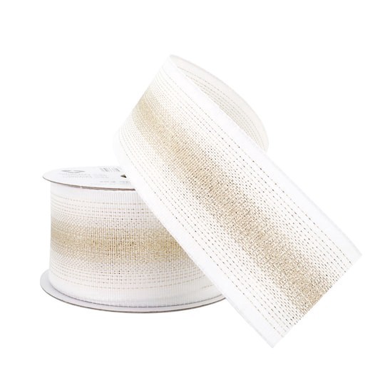 slide 1 of 4, 1.5" X 3yd. Metallic Wired Ombre Ribbon By Celebrate It, 1.5 in x 3 yd