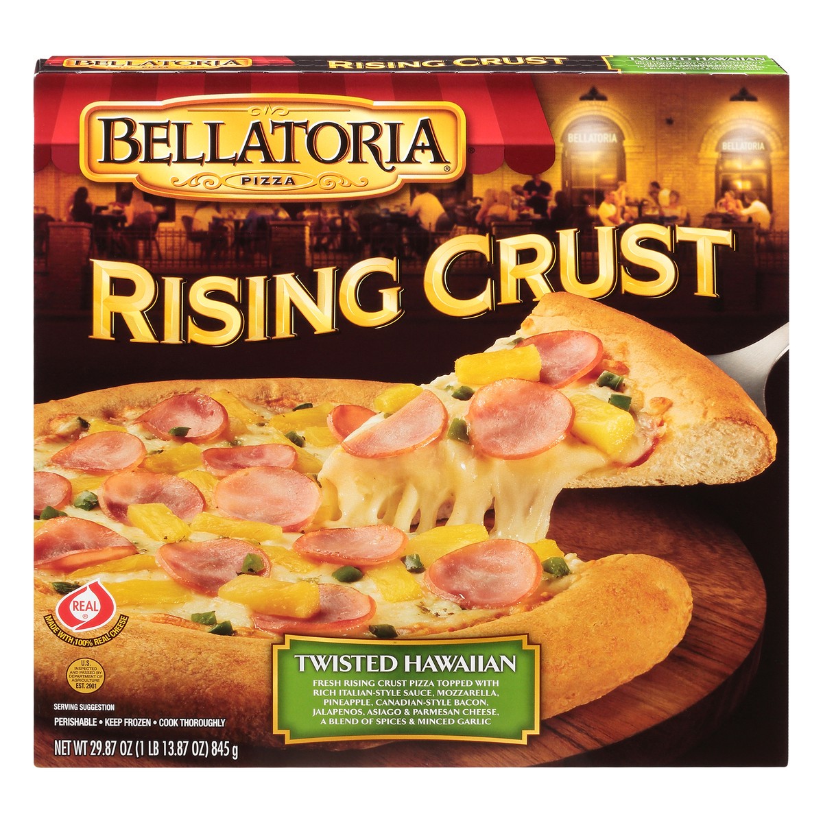 slide 1 of 13, Bellatoria Rising Crust Twisted Hawaiian Pizza 29.87 oz, 29.87 oz