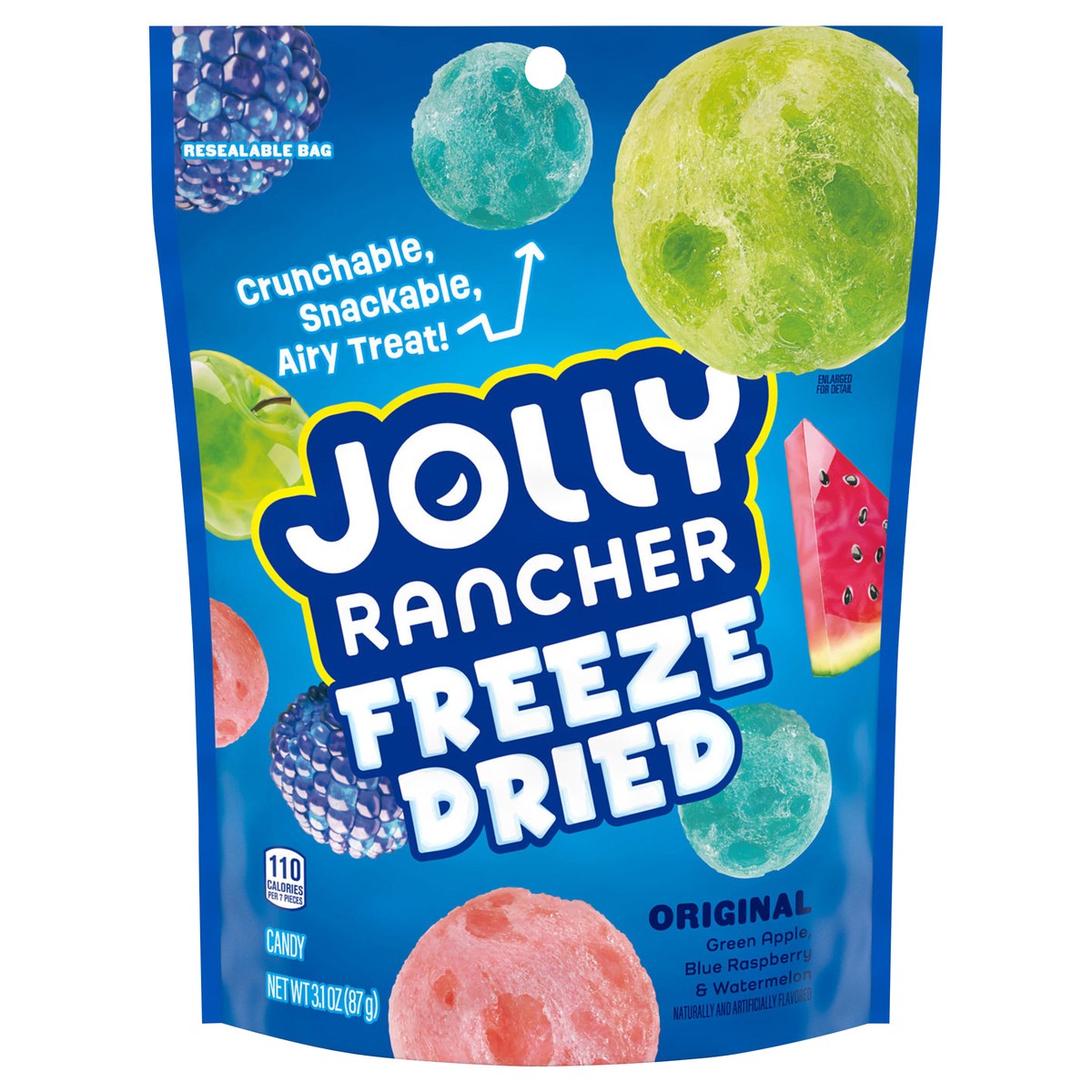 slide 1 of 14, JOLLY RANCHER Freeze Dried Original Fruit Flavored Candy Bag, 3.1 oz, 3.1 oz