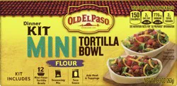 Old El Paso Mini Flour Tortilla Bowl Dinner Kit 1 ea