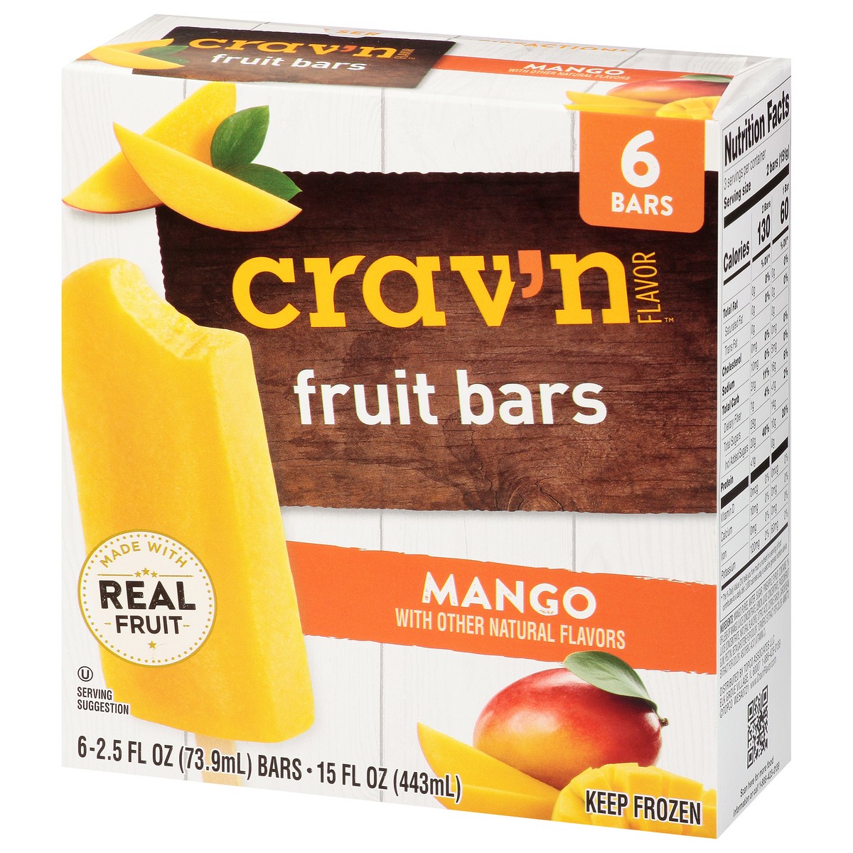 slide 8 of 9, Crav'n Flavor Mango Flavored Fruit Bars 6 ea, 6 ct