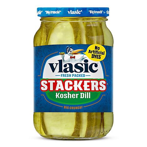 slide 1 of 1, Vlasic Stackers Kosher Dill Pickles - 16 Fl Oz, 16 fl oz
