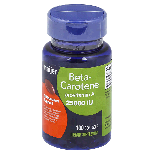 slide 1 of 4, Meijer Beta-Carotene 25000 IU, 100 ct