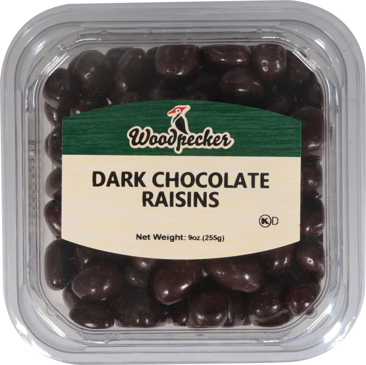 slide 6 of 13, Woodpecker Dark Chocolate Raisins 9 oz, 9 oz