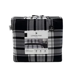 London Fog Comforter Set, King, 3pc, Warren Plaid
