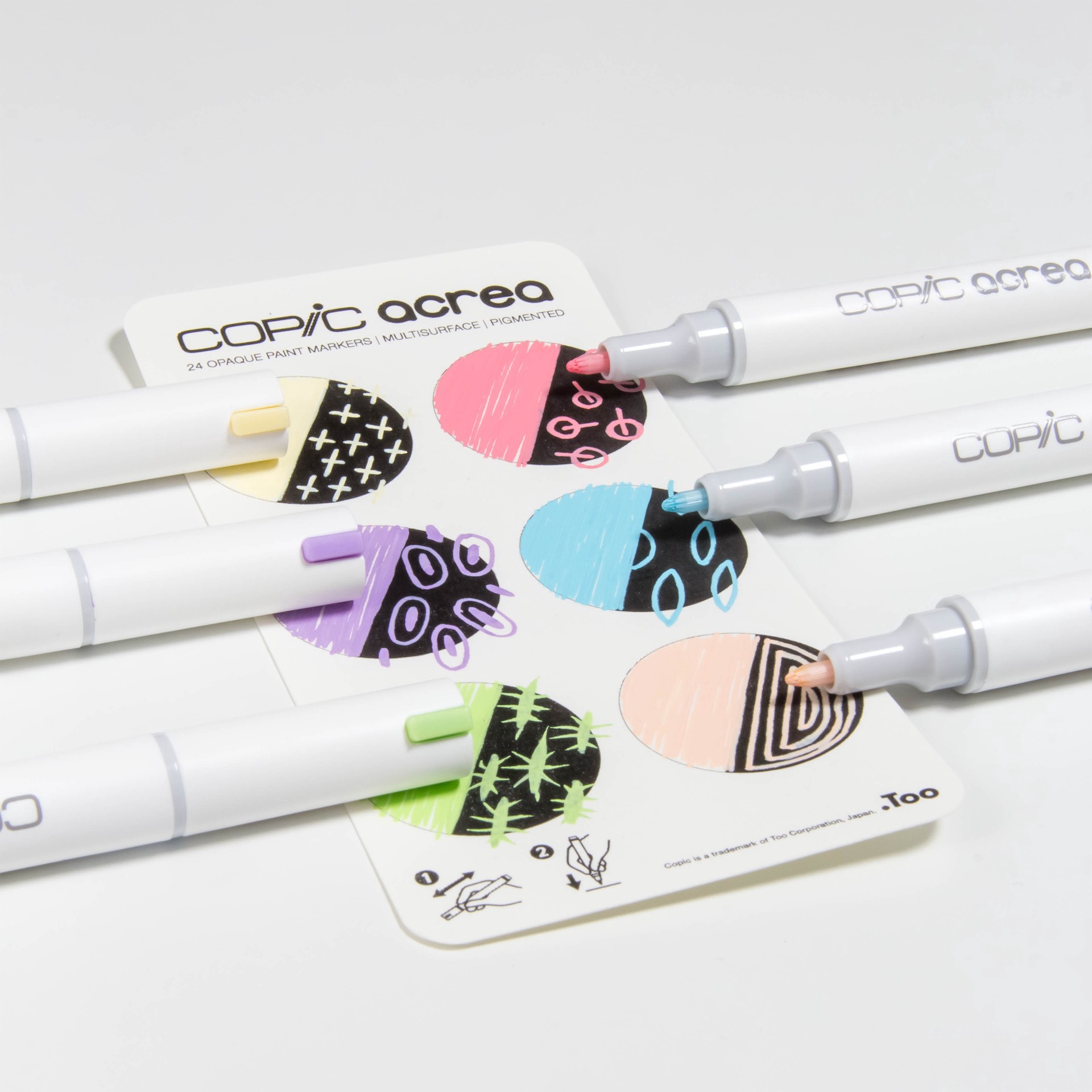 slide 3 of 5, Copic Acrea Light Marker Set, 0.8 mm