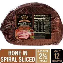 Private Selection Bone In Spiral Sliced Ham with Brown Sugar Glaze