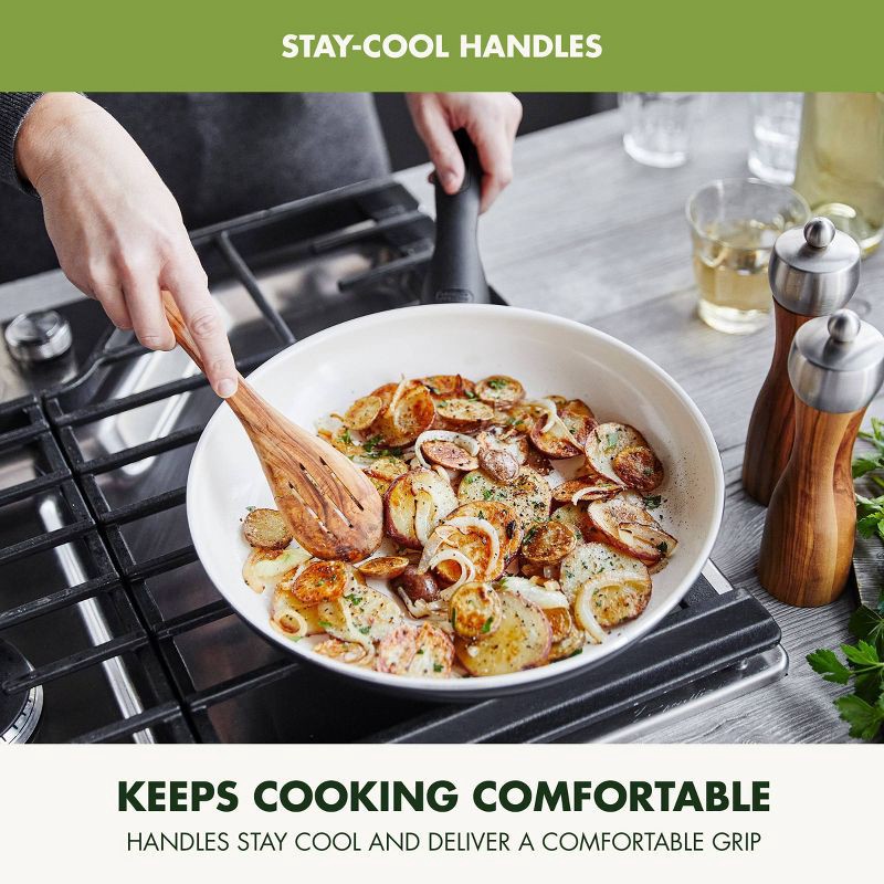 slide 8 of 9, GreenPan Rio 16pc Ceramic Nonstick Cookware Set Black: Pans & Pot Set, Nonstick, Glass Lids, Dishwasher & Oven Safe, 16 ct