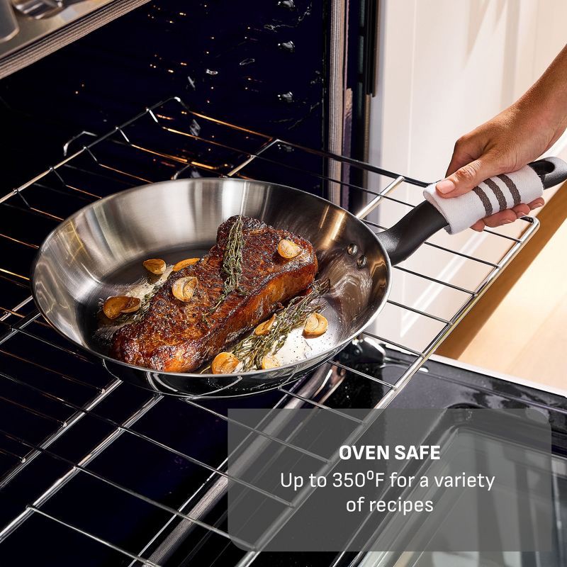 slide 5 of 6, T-fal 6qt Stock Pot with Lid, Simply Cook Stainless Steel Cookware: Soup & Pasta Pot, Tempered Glass Lid, Dishwasher-Safe, 6 qt