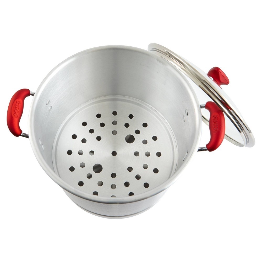 Cocinaware Red Tamale Steamer with Glass Lid