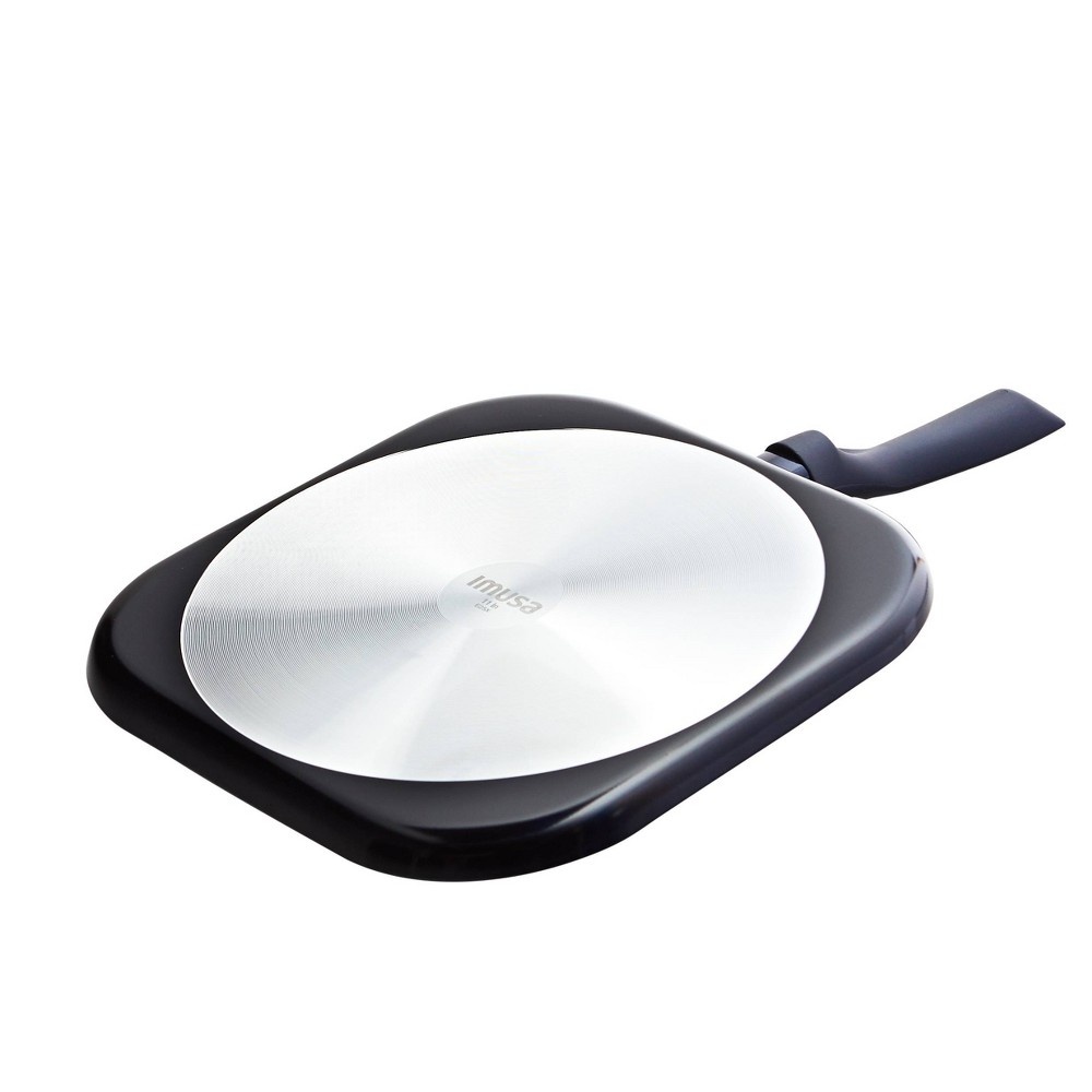 slide 2 of 7, IMUSA 11" Ceramic Griddle with Soft Touch Handle Blue, 1 ct