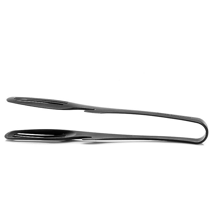 slide 3 of 3, Swiss Diamond Silicone Tongs - Black, 1 ct