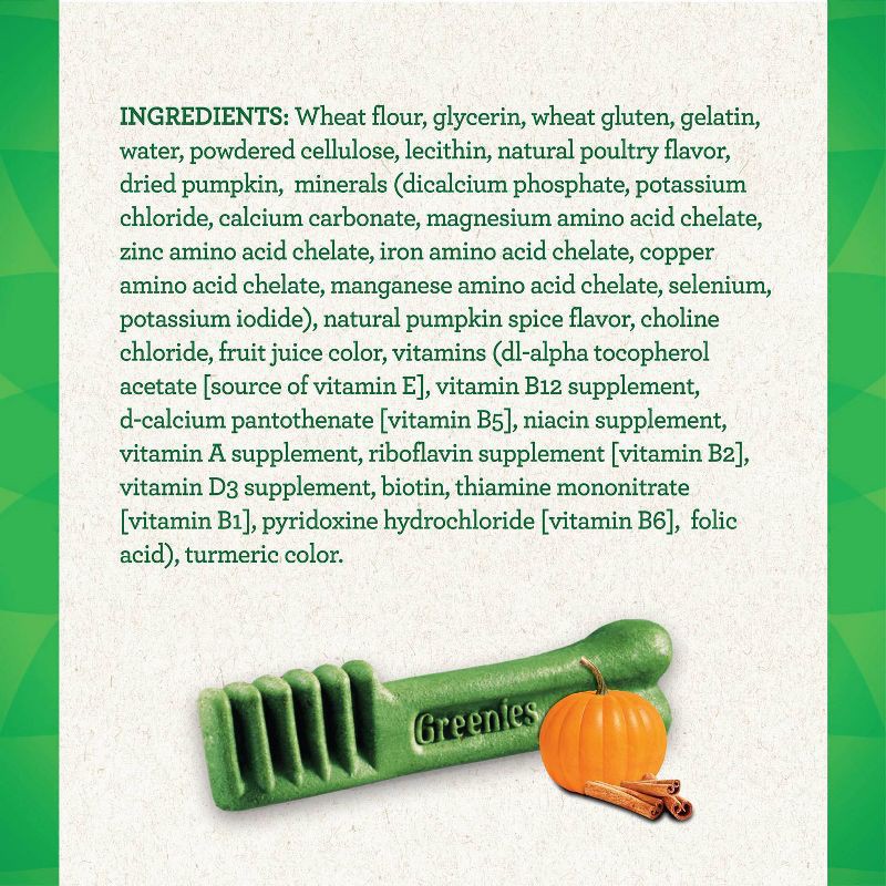 slide 7 of 8, Halloween Greenies Pumpkin Spice Dental Chewy Dog Treats - 43ct/12oz, 43 ct; 12 oz