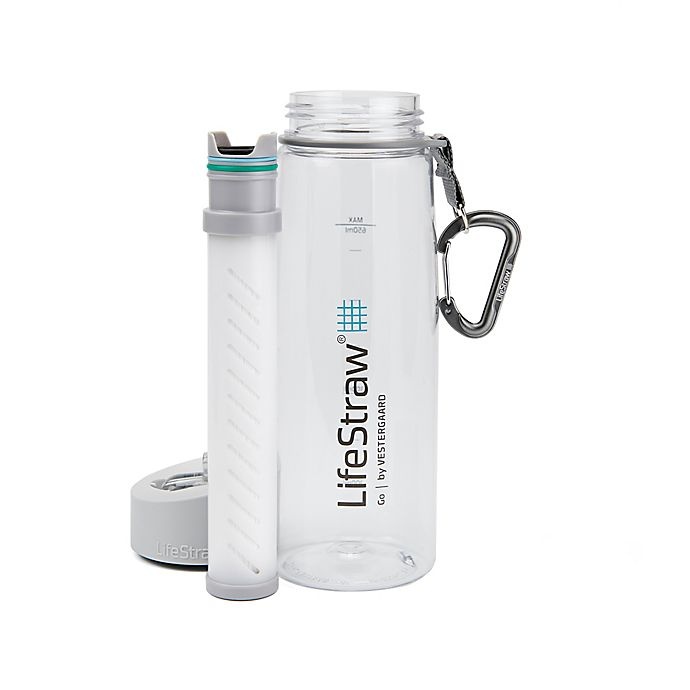 slide 3 of 3, Lifestraw Go Water Bottle with 2-Stage Filtration - Clear, 22 oz