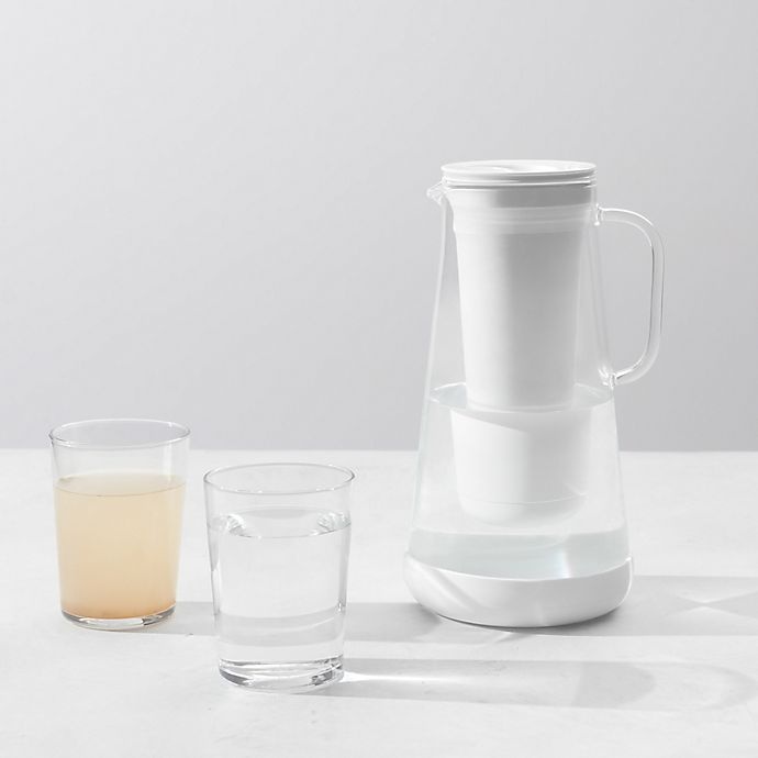slide 3 of 14, LifeStraw Home 7-Cup Water Filter Pitcher Glass - White, 1 ct
