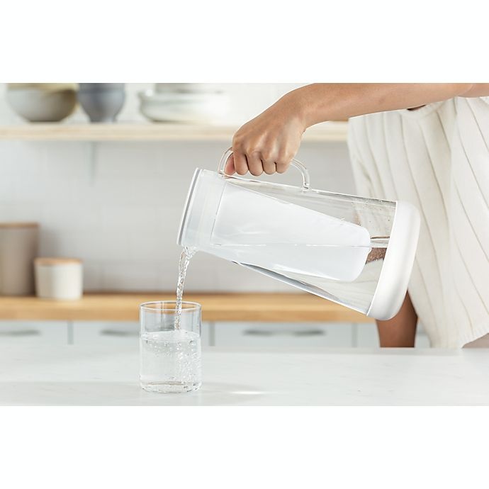 slide 5 of 14, LifeStraw Home 7-Cup Water Filter Pitcher Glass - White, 1 ct