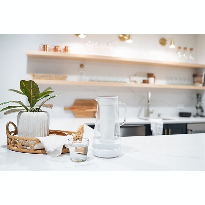 slide 9 of 14, LifeStraw Home 7-Cup Water Filter Pitcher Glass - White, 1 ct