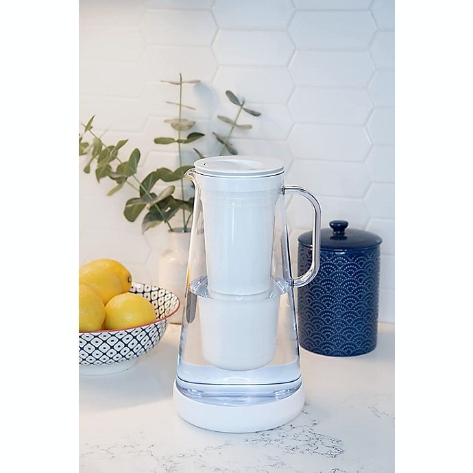 slide 14 of 14, LifeStraw Home 7-Cup Water Filter Pitcher Glass - White, 1 ct