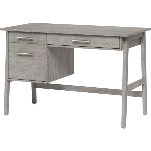 slide 6 of 6, Whalen Marilla 48"W Pedestal Desk, Driftwood Gray, 1 ct