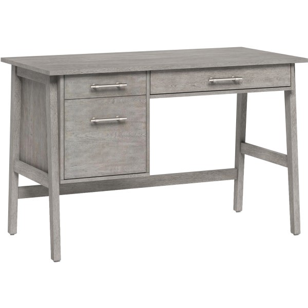 slide 5 of 6, Whalen Marilla 48"W Pedestal Desk, Driftwood Gray, 1 ct