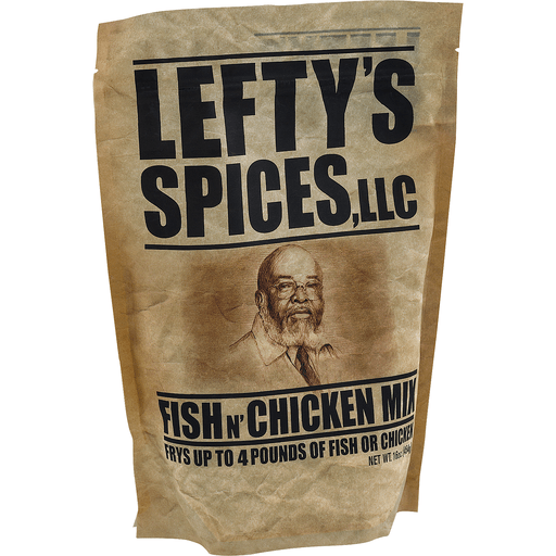 slide 2 of 9, Lefty's Spices Fish N Chicken Mix, 16 oz