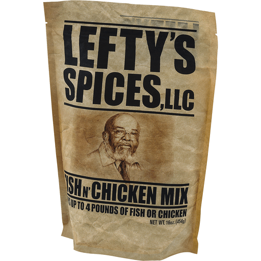 slide 3 of 9, Lefty's Spices Fish N Chicken Mix, 16 oz