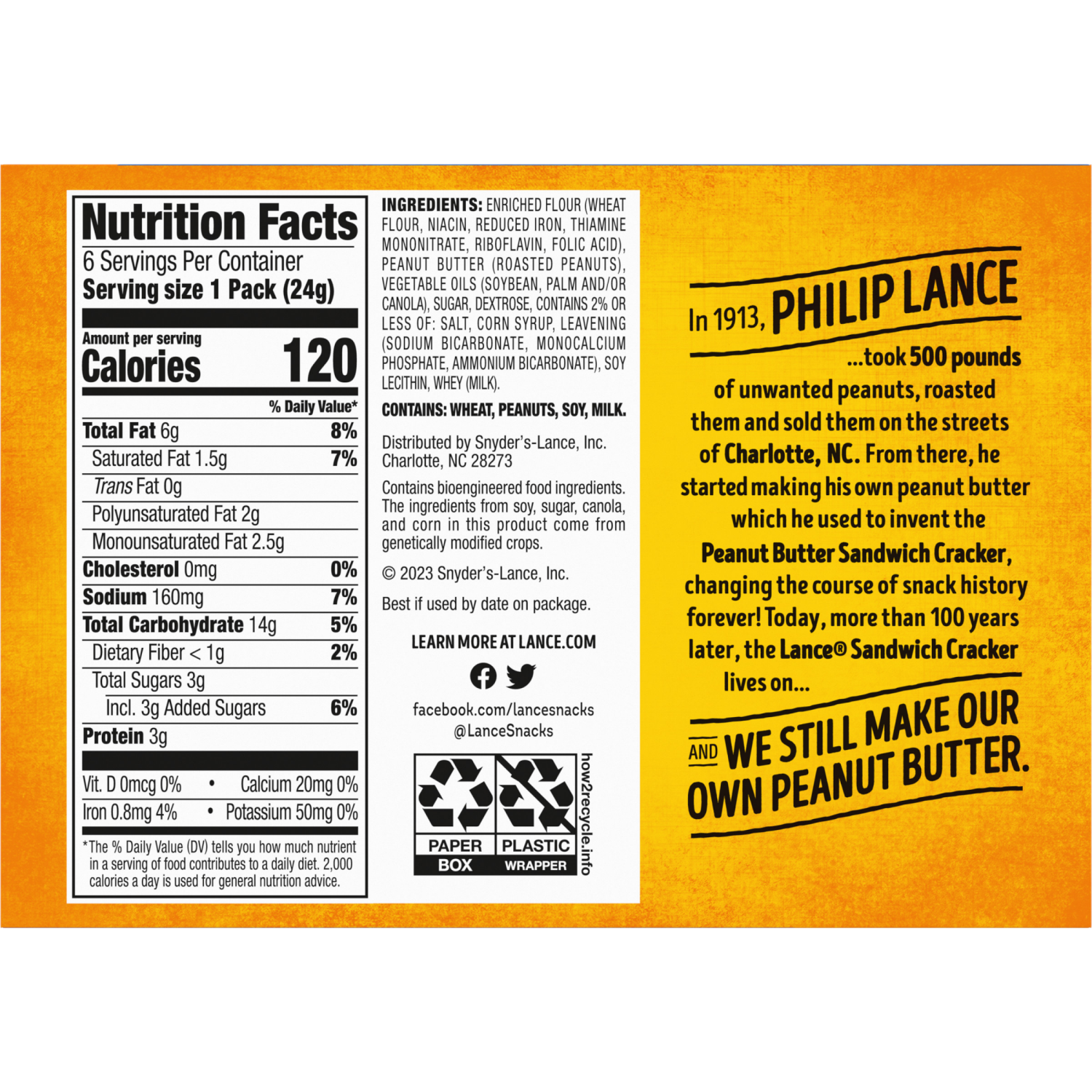 slide 2 of 4, Lance Toasty Peanut Butter Sandwich Crackers, 5.100 oz