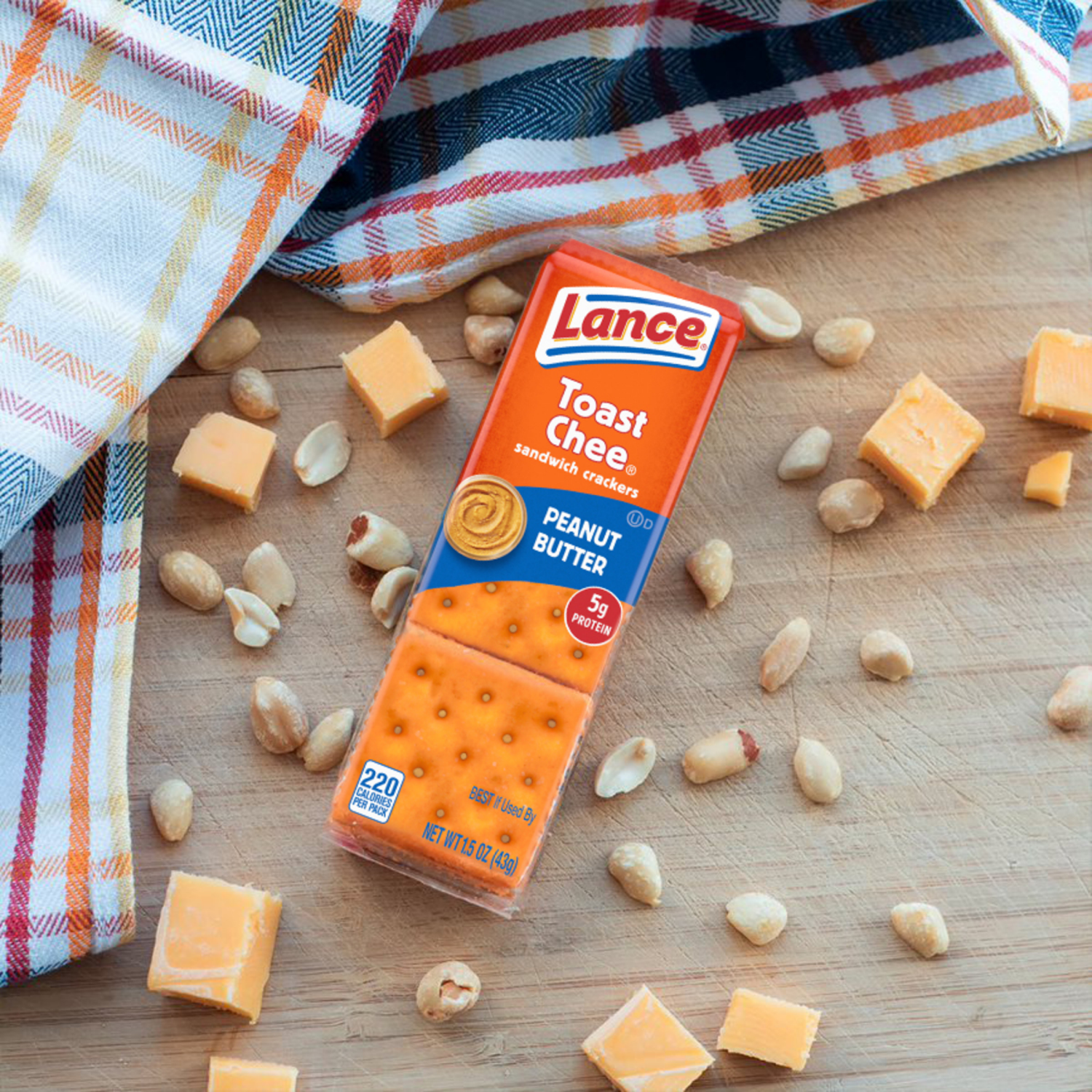 slide 8 of 8, Lance ToastChee Peanut Butter Sandwich Crackers, 30.300 oz