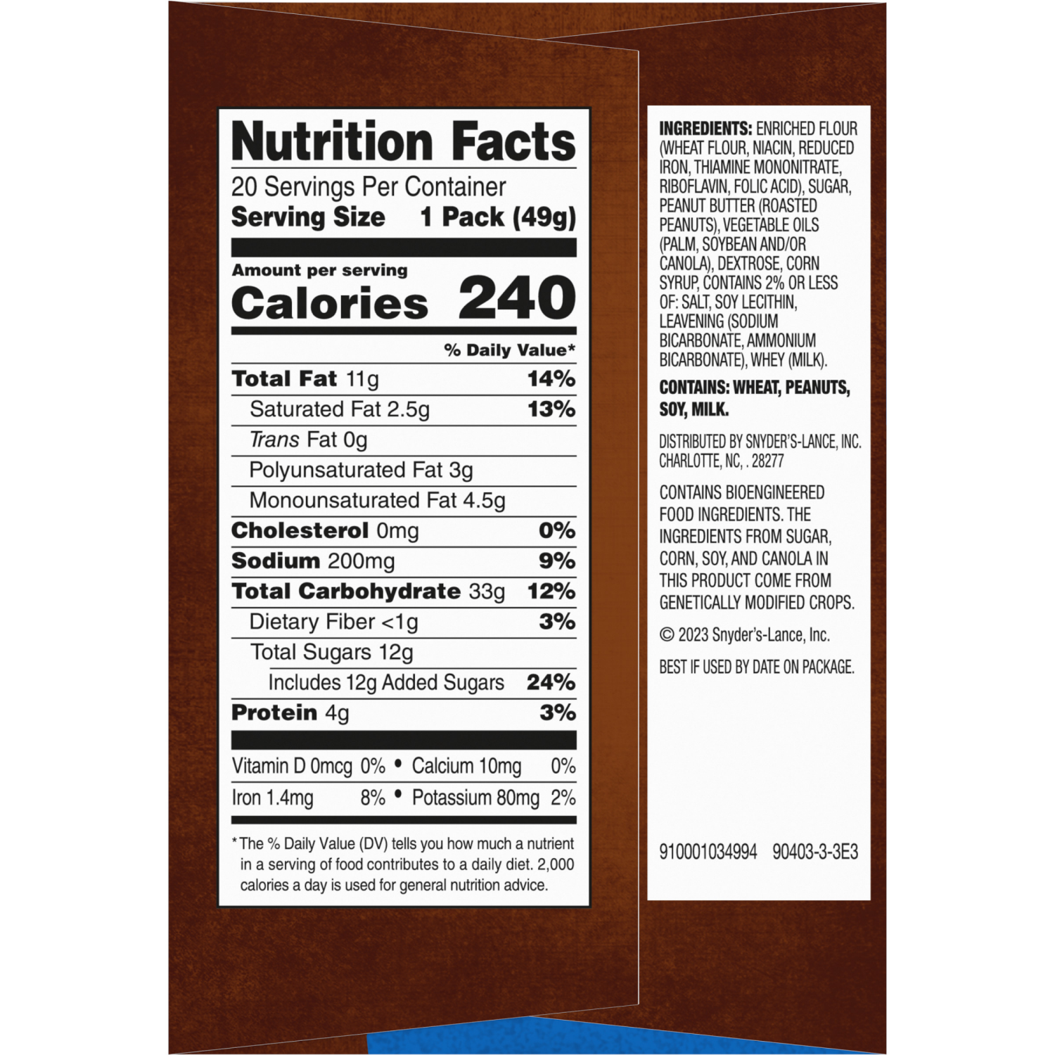 slide 4 of 7, Lance Nekot Peanut Butter Sandwich Cookies, 34.900 oz