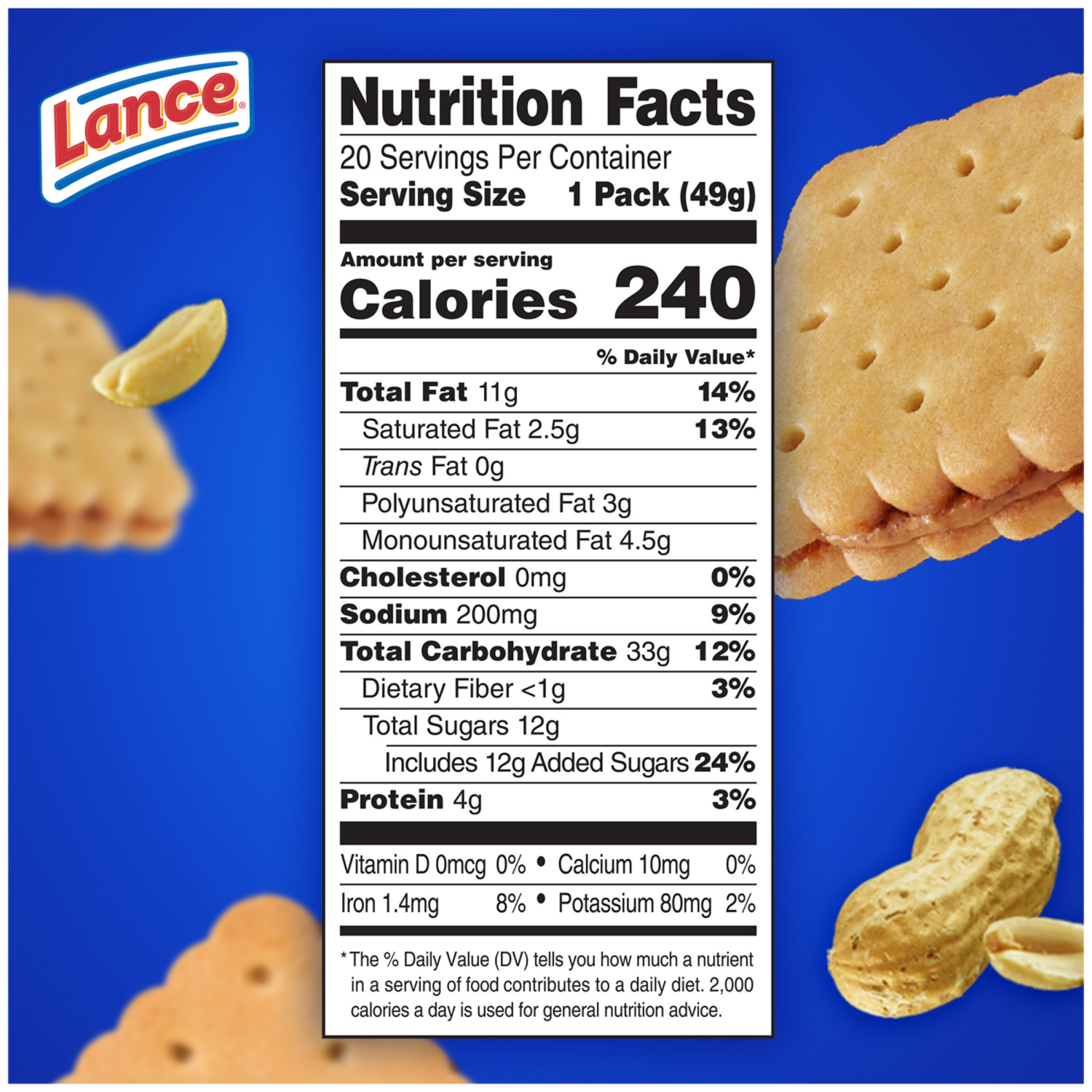slide 7 of 7, Lance Nekot Peanut Butter Sandwich Cookies, 34.900 oz