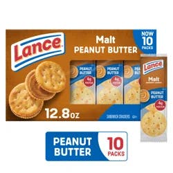 Lance Malt with Peanut Butter Sandwich Crackers