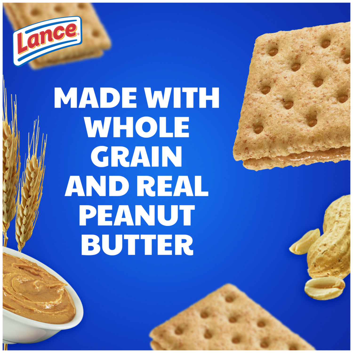 slide 5 of 7, Lance Baked with Whole Grain Peanut Butter Sandwich Crackers, 15.100 oz