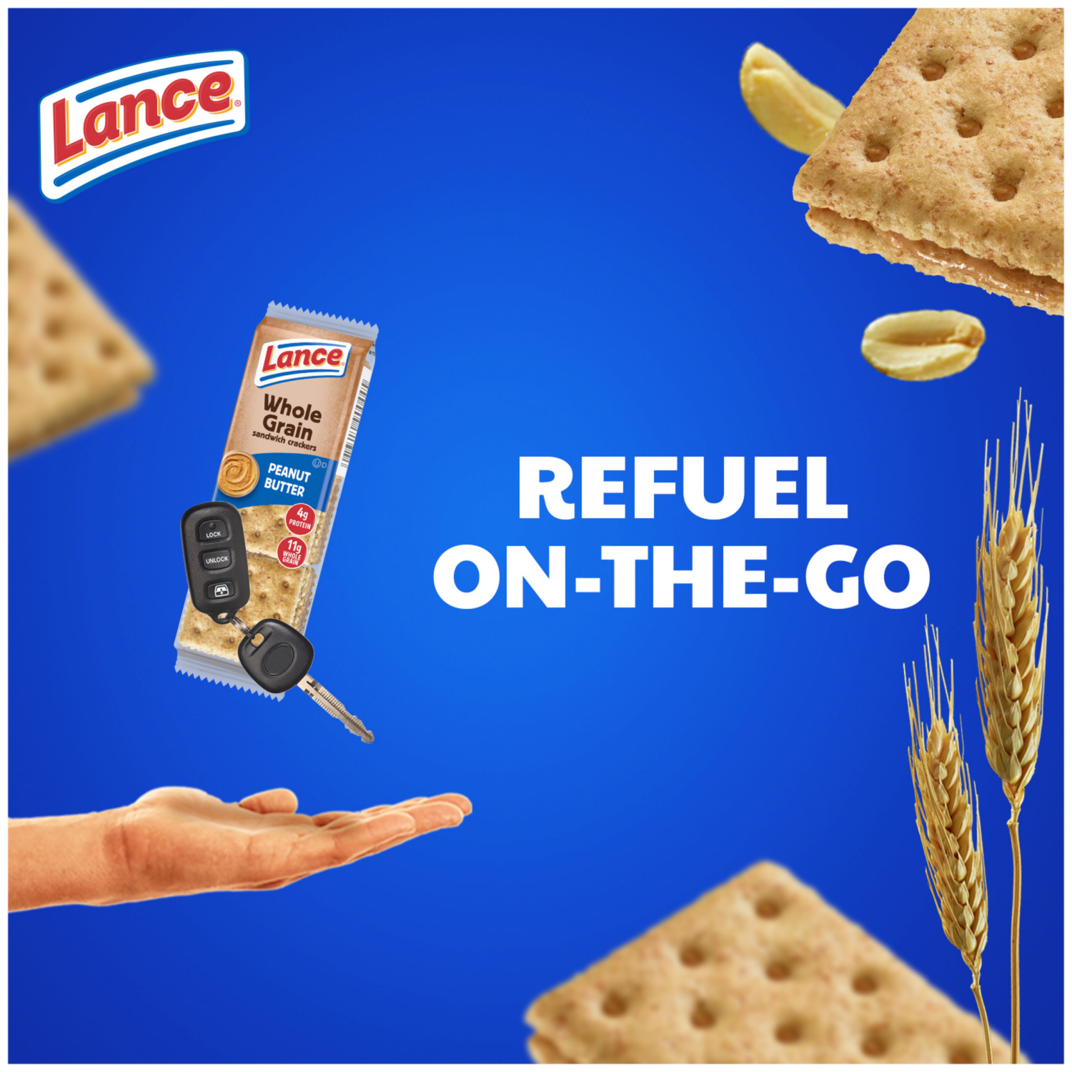 slide 6 of 7, Lance Baked with Whole Grain Peanut Butter Sandwich Crackers, 15.100 oz