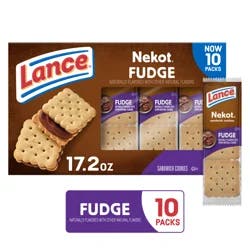 Lance Nekot Fudge Flavored Sandwich Cookies