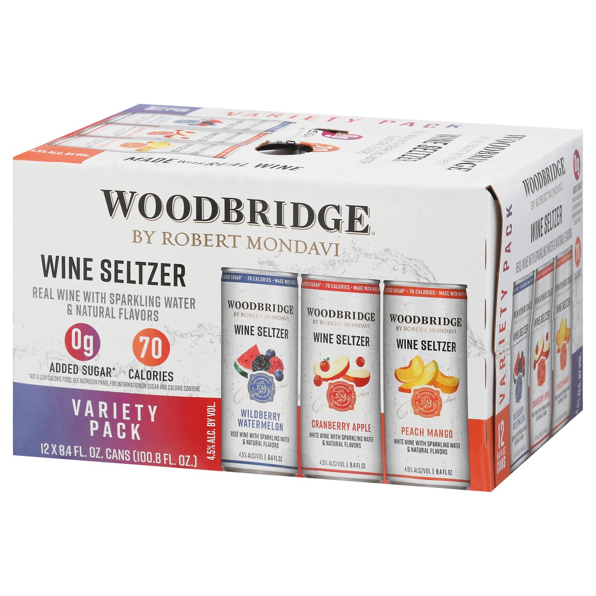 slide 3 of 11, Woodbridge by Robert Mondavi Wine Seltzer Variety Pack White Wine Cans, 250 ml