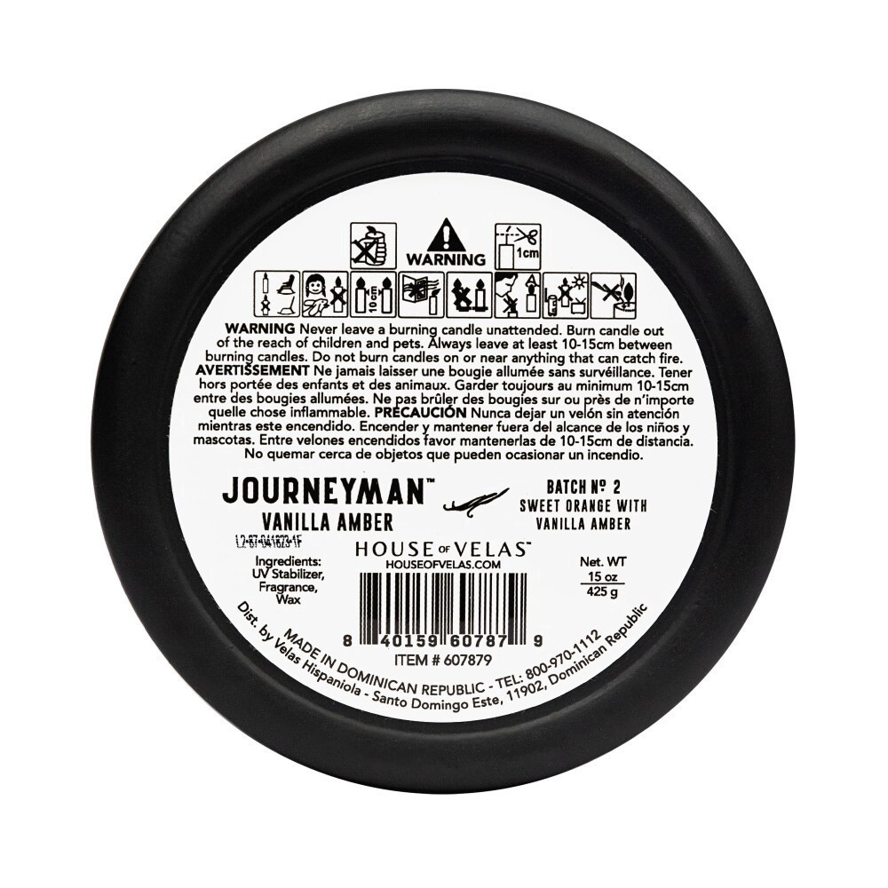 slide 3 of 3, House Of Velas Journeyman Vanilla Amber Scent Jar Candles, 15 oz